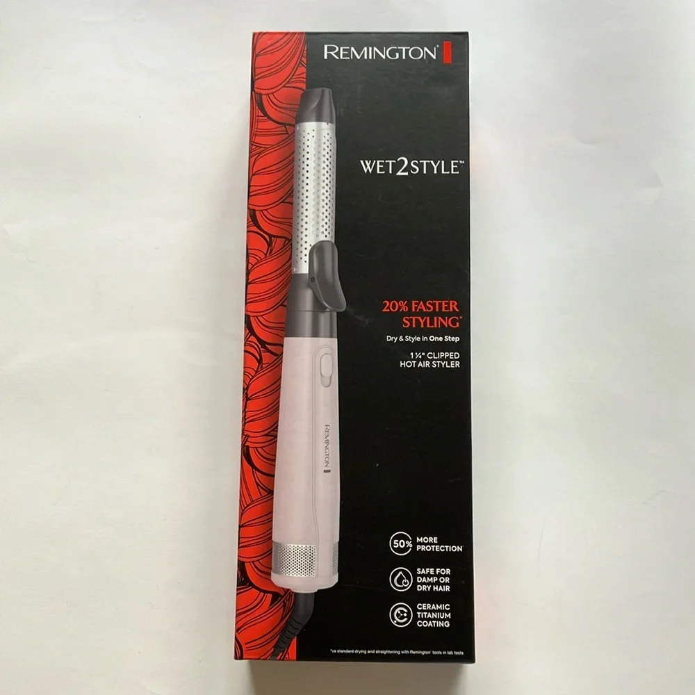 🦄. REMINGTON Wet2Style, 1 1/4” clipped hot air styler